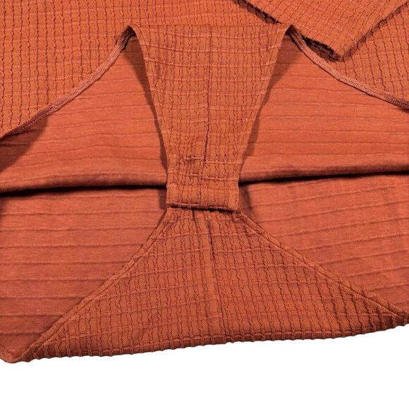 NEW Mara Hoffman Mariana Waffle Bodysuit Burnt Orange Deep V Women's Plus 3X - Picture 6 of 11